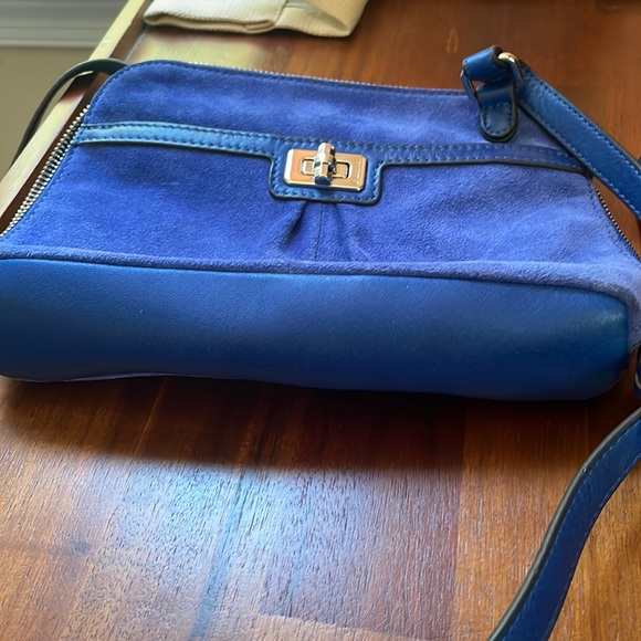 B.Makowsky   mini cross body blue suede - Picture 11 of 11